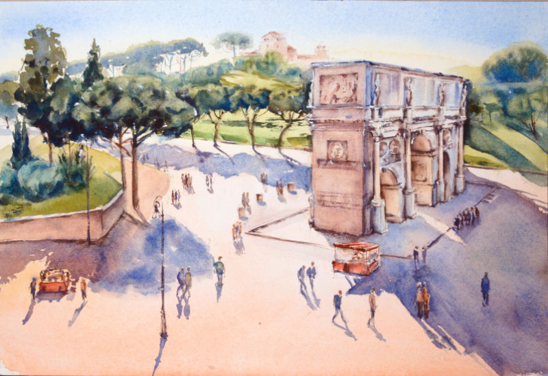 Eternal City. Author's aquarelle print